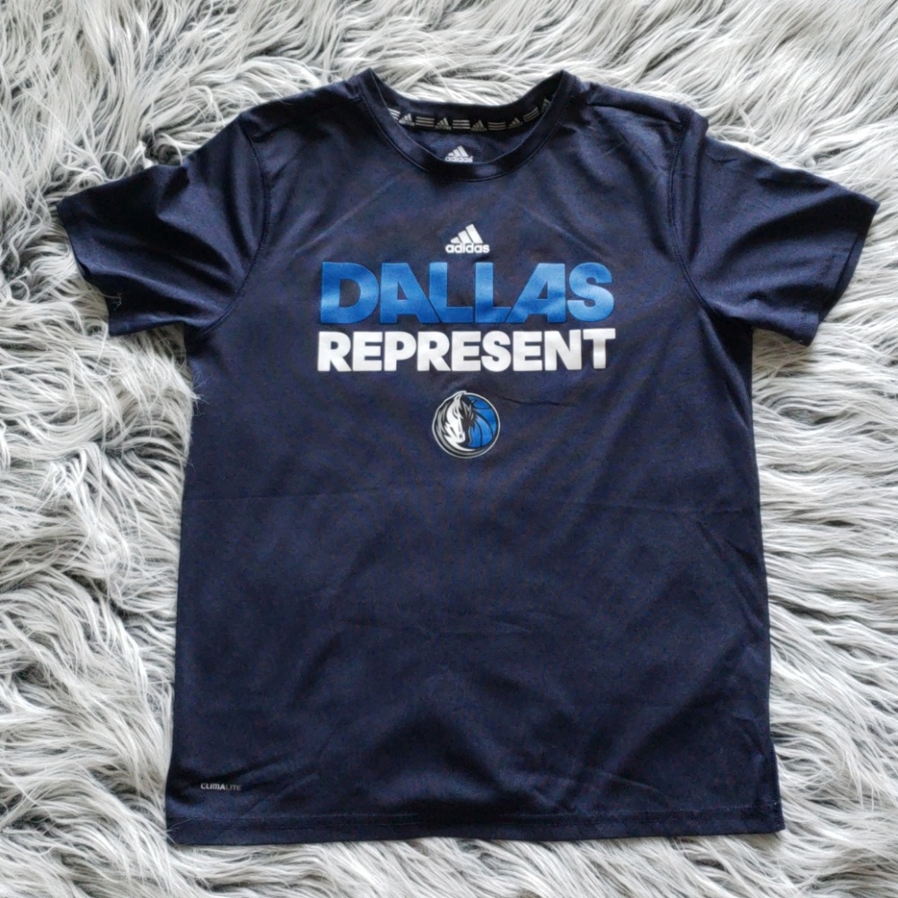 Boy's Adidas Dallas Mavericks Climalite Tee